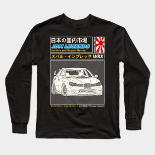 Subie Impreza WRX STi Hawk Eye Manual Book Cover Long Sleeve T-Shirt